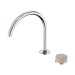 Load image into Gallery viewer, Serenity Progressive Bath/Kitchen Mixer Arc Spout With Rome Travertine Handle Brushed Nickel
