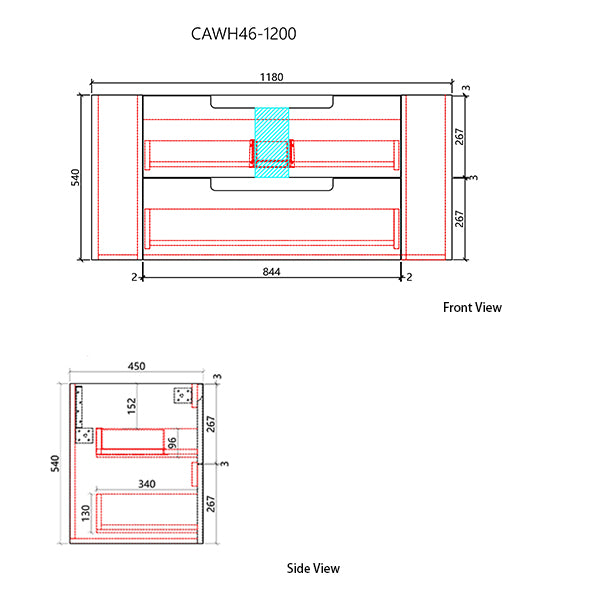 Curva Wall Hung Vanity