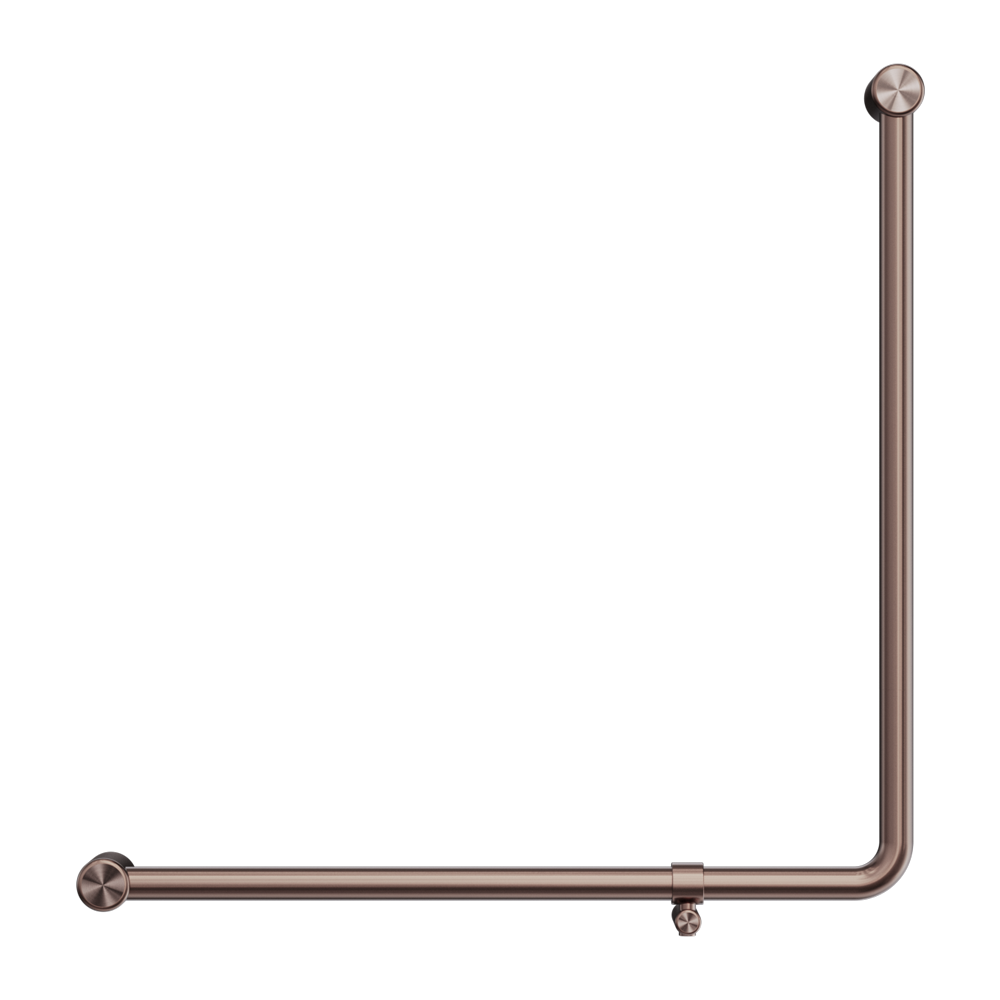 MECCA CARE 32MM 90 DEGREE BENT TUBE GRAB RAIL 750X750MM BRUSHED BRONZE