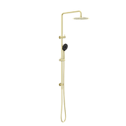 ROUND PROJECT TWIN SHOWER 4 STAR RATING BRUSHED GOLD