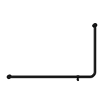 Load image into Gallery viewer, MECCA CARE 32MM DDA 90 DEGREE BENT TUBE GRAB RAIL 600X1000MM MATTE BLACK

