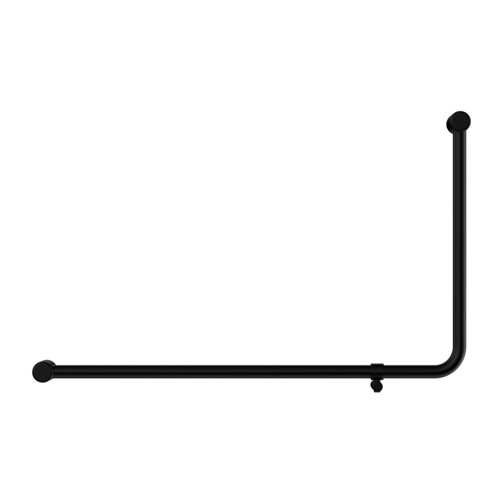 MECCA CARE 32MM DDA 90 DEGREE BENT TUBE GRAB RAIL 600X1000MM MATTE BLACK