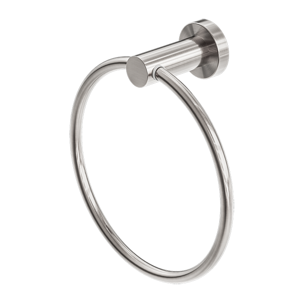 MECCA HAND TOWEL RING BRUSHED NICKEL