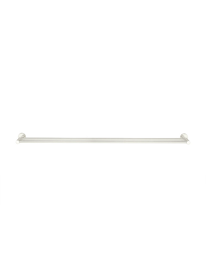 Round Double Towel Rail 900mm - PVD Brushed Nickel