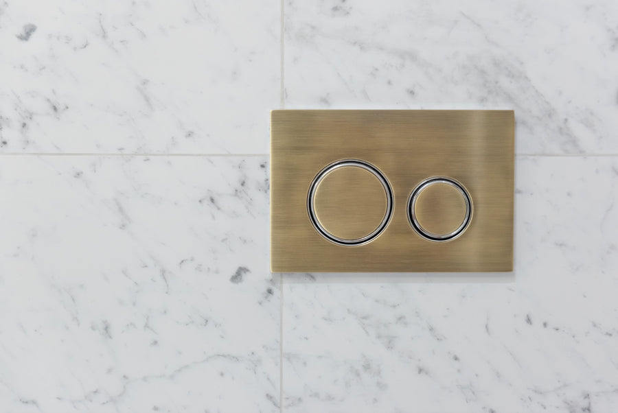 Meir Sigma 21 Dual Flush Plates for Geberit - PVD Tiger Bronze