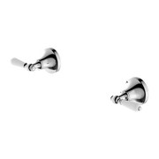 YORK WALL TOP ASSEMBLIES WITH WHITE PORCELAIN LEVER CHROME