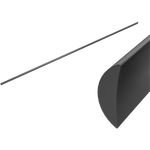Load image into Gallery viewer, HALF ROUND WATER SEAL RAIL 750MM GUN METAL
