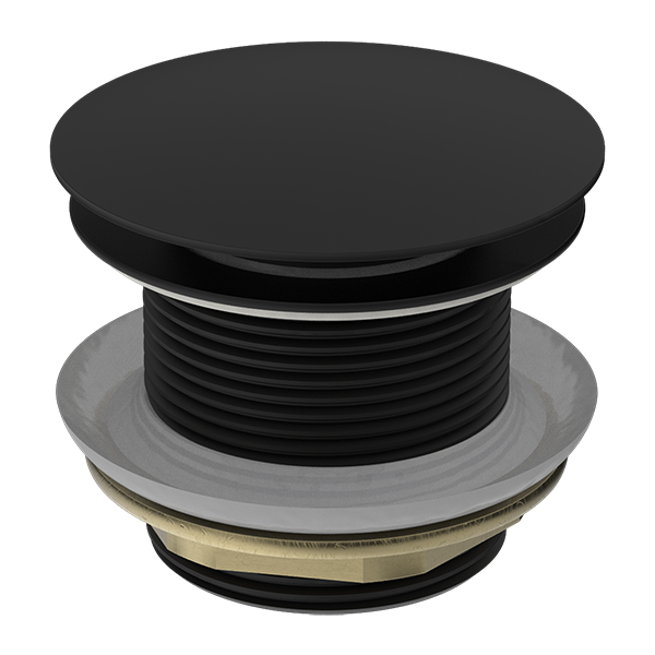 40MM BATH POP-UP PLUG WITH REMOVABEL WASTE NO OVERFLOW MATTE BLACK
