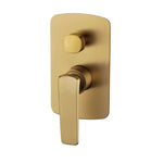 Load image into Gallery viewer, Esperia Brushed Yellow Gold Wall Mixer with Diverter
