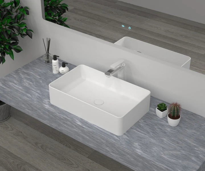 500*360*140 White matte Cast Solid Surface Basin