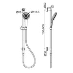 Load image into Gallery viewer, 3 FUNCTION SHOWER RAIL GUN METAL
