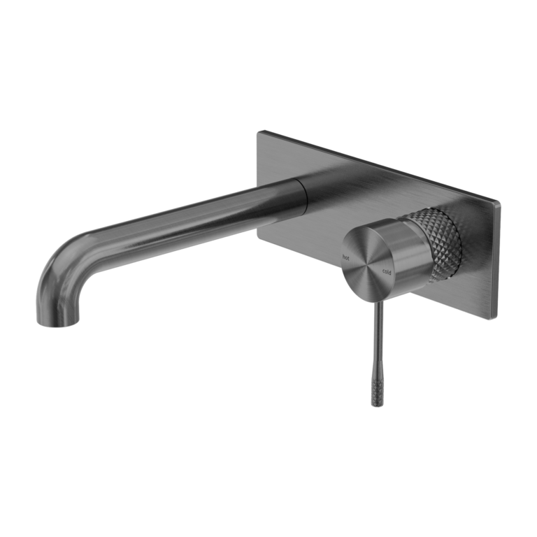 OPAL WALL BASIN/BATH MIXER SEPARATE BACK PLATE 160MM GRAPHITE