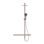Load image into Gallery viewer, MECCA CARE 32MM T BAR GRAB RAIL 1100X750MM TWIN SHOWER SET BRUSHED BRONZE

