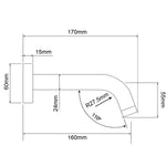 Load image into Gallery viewer, LUCID PIN Series Round Black Bathtub/Basin Wall Spout(160mm)
