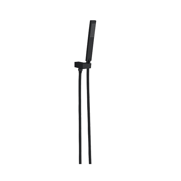 SQUARE SHOWER ON BRACKET MATTE BLACK