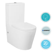 Alzano Rimless Toilet Suite Thick Seat / Geberit Cistern