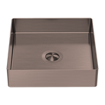 Load image into Gallery viewer, OPAL SQUARE 400MM STAINLESS STEEL BASIN BRUSHED BRONZE
