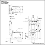 CW553EAT Wall Hung Toilet Pan (D-shape/CCT)