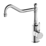 Load image into Gallery viewer, YORK KITCHEN MIXER HOOK SPOUT WITH WHITE PORCELAIN LEVER CHROME
