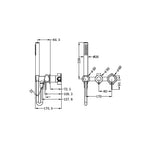 Load image into Gallery viewer, MECCA SHOWER MIXER DIVERTOR SYSTEM SEPARATE BACK PLATE GM
