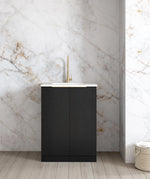 Load image into Gallery viewer, Mini Laundry 650mm Byron/Bondi Black Oak with Pure White  Marble Top
