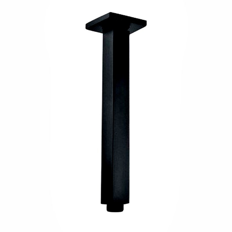Square Black Ceiling Shower Arm 200mm