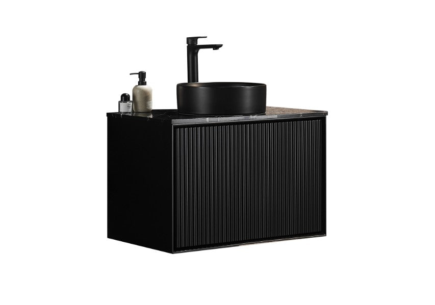 Kliff Modern Wall Hung PVC Cabinet Matte Black