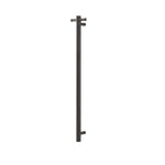Load image into Gallery viewer, Round Vertical Brushed Gun Metal Grey Electric Heated Towel Rack Single Bar
