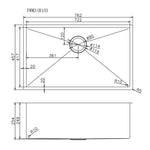 Load image into Gallery viewer, Round Corner Stainless Steel Copper PVD Coating Single Bowl Kitchen Sink(with Bottom Grid) 762*457*254mm

