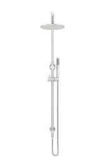 Load image into Gallery viewer, Round Combination Shower Rail, 200mm Rose, Single Function Hand Shower - PVD Brushed Nickel
