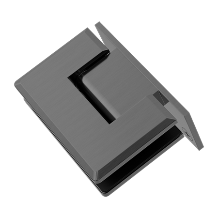 90 DEGREE GLASS TO WALL SHOWER HINGE 10MM GLASS GUN METAL