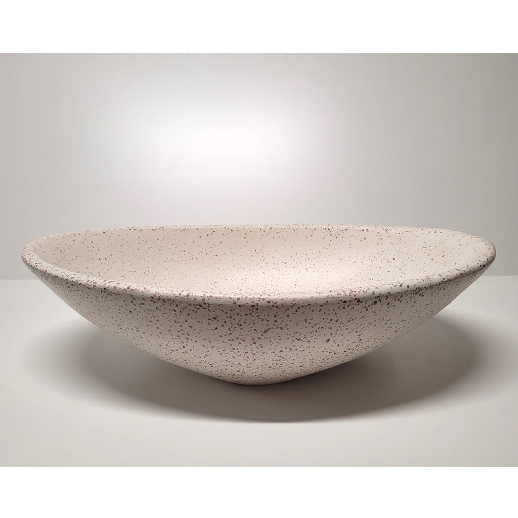 640*370*160 Teardrop Above Counter Basin Serica - Pink Aggregate