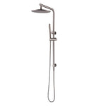 Load image into Gallery viewer, 10&#39;&#39; Round Brushed Nickel Shower Station Top Water Inlet(Right Angle)
