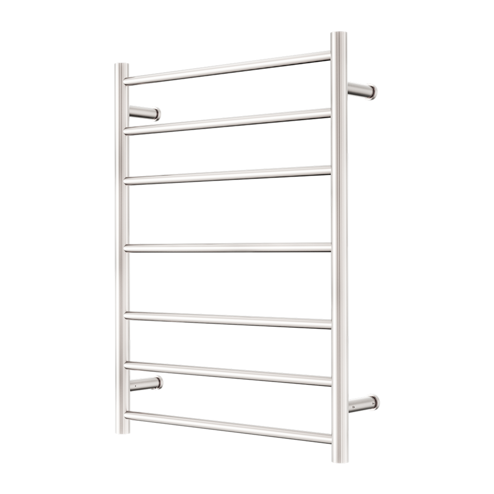MECCA 240V 7 BAR HEATED TOWEL LADDER BRUSHED NICKEL