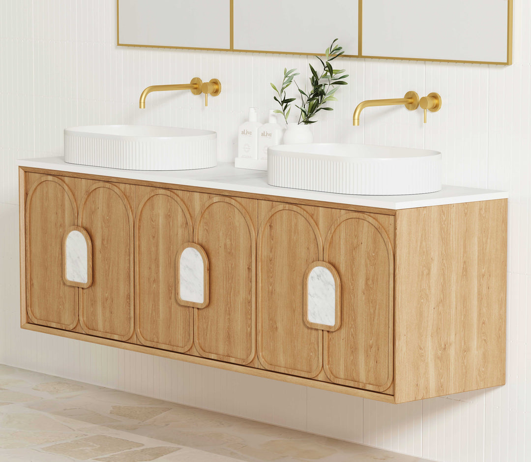 Laguna Natural Oak Wall Hung Vanity