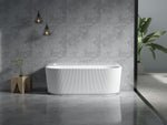 Load image into Gallery viewer, Bingie Fluted Skirt Back to Wall Bath
