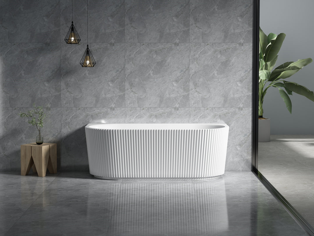 Bingie Fluted Skirt Back to Wall Bath