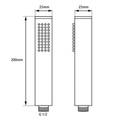 Round Single Function Black Brass Handheld Shower