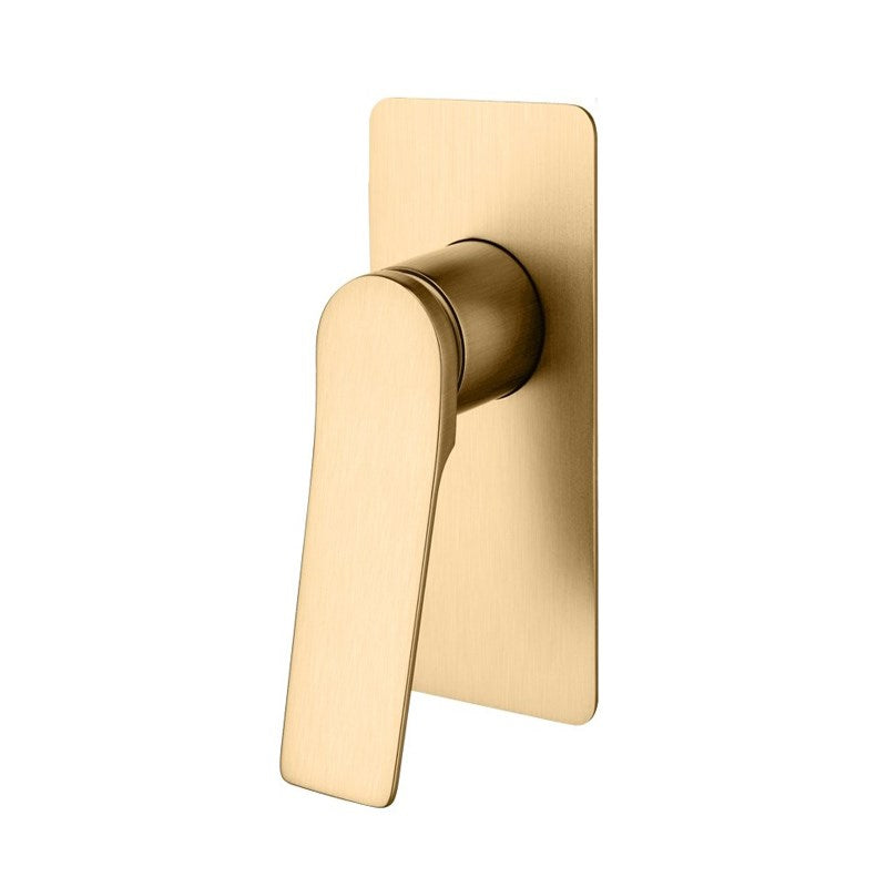 RUSHY Series Square Brushed Brass Wall Mixer(color up)