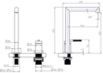 Load image into Gallery viewer, CADDENCE Series Brushed Gun Metal Grey Split Type Basin Mixer
