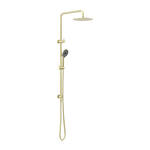 Load image into Gallery viewer, ROUND PROJECT TWIN SHOWER BRUSHED GOLD
