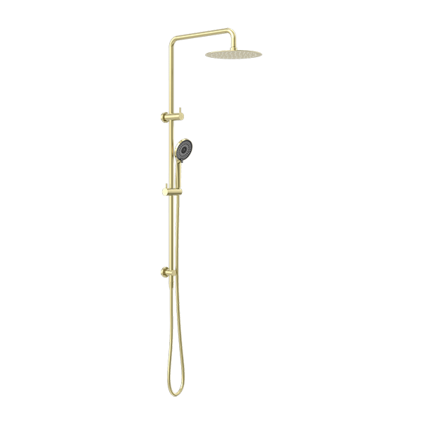 ROUND PROJECT TWIN SHOWER BRUSHED GOLD