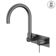 MECCA WALL BASIN/BATH MIXER SWIVEL SPOUT GUN METAL
