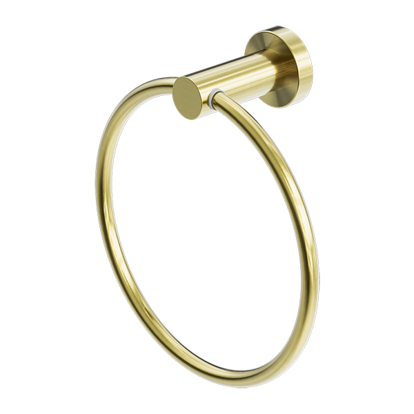 MECCA HAND TOWEL RING BRUSHED GOLD