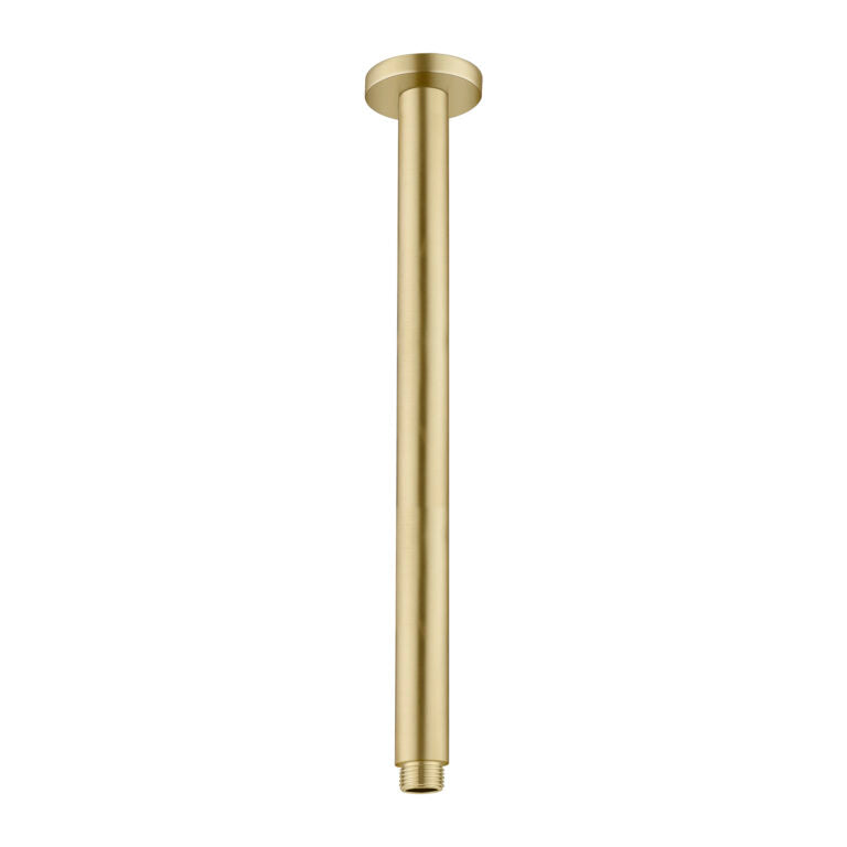 ROUND CEILING ARM 100MM LENGTH BRUSHED GOLD