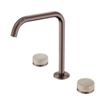 Load image into Gallery viewer, Serenity Bath/Kitchen Set Edge Spout With Rome Travertine Handle Brushed Bronze
