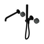 Serenity Progressive Shower System With Spout With Verde Alpi Handle And Slim Shower Matte Black