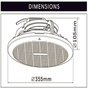 JustAir200 EXHAUST FAN ROUND 200mm