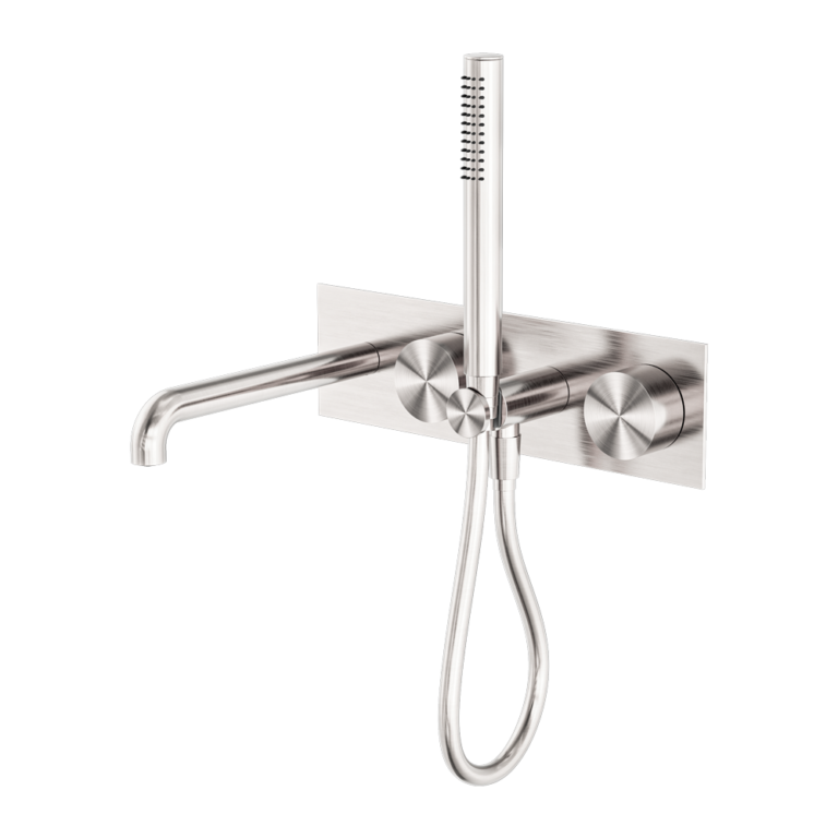 KARA PROGRESSIVE SHOWER SYSTEM WITH SPOUT 230MM BRUSHED NICKEL