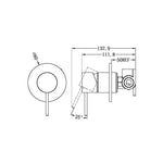 Load image into Gallery viewer, MECCA SHOWER MIXER 80MM PLATE BRUSHED GOLD
